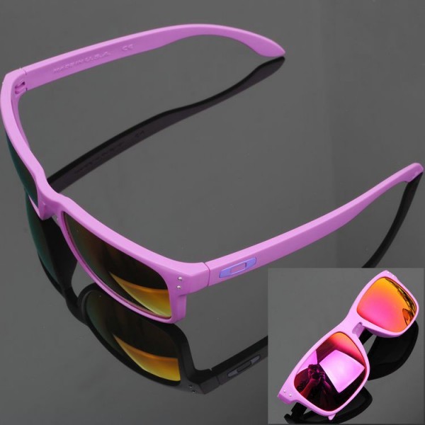 Oakley Holbrook Sunglasses neon pink Frame Fire Lens