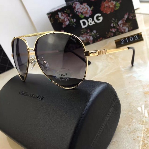 Mens Womens Dolce amp; Gabbana D2103 Sunglasses Black Gold