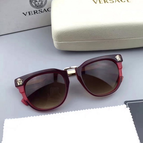 Versace VE5368 Medusa Sunglasses Brown Lensesn Red Frame