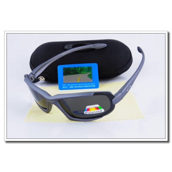 Cheap Oakley Polarized Sunglasses stone blue Frame Slate grey Iridium Lens Sale