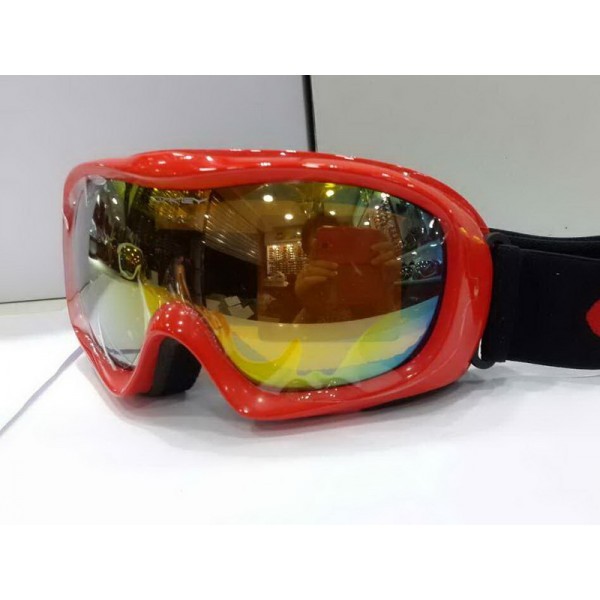 Oakley Goggle A Frame Polishing Red Frame Yellow Blue Lens