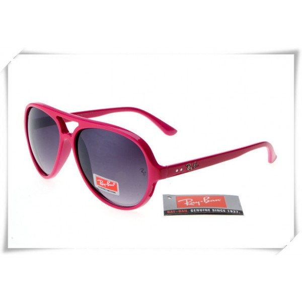 Ray Ban RB4125 Cats 5000 Sunglasses Dark Red Frame Grey Gradient Lens