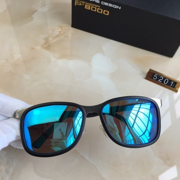 Porsche Design Black P5201 Sunglasses Polarized Blue
