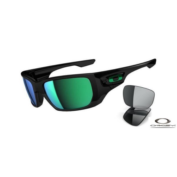 Oakley Style Switch Sunglasses Black Frame Green Lens