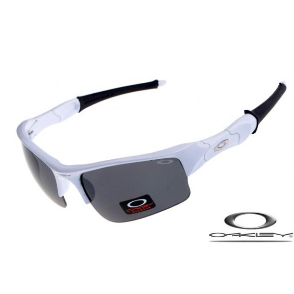Oakley Flak Jacket Sunglasses Polishing White / Black Lens