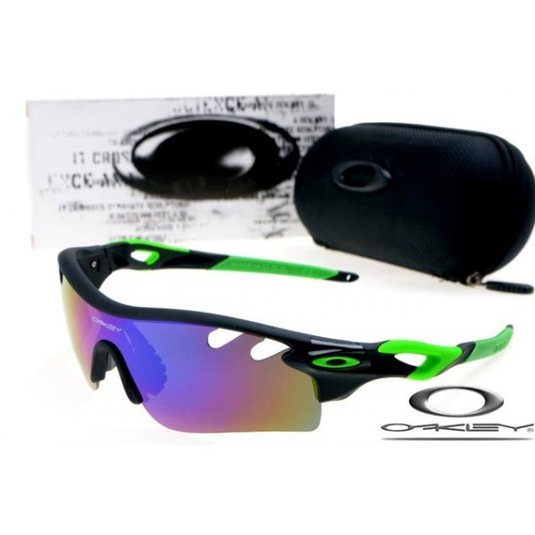 Oakley RadarLock Path Sunglasses Polishing Black Green Frame Blue Lens OAKLEY20156479