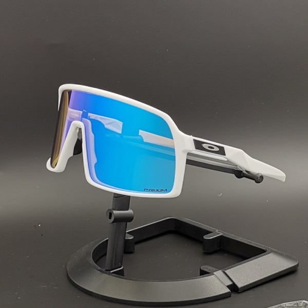 Oakley 2.5 Sutro sunglasses white frame blue lens
