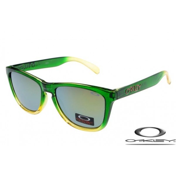 Oakley Frogskins Sunglasses Green Frame Gray Lens OAKLEY20156406