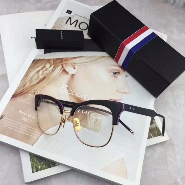 Thom Browne TB507 Fashion Glasses White Lenses Black Blue Frame