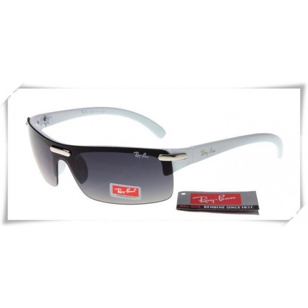 Ray Ban RB1065 Sunglasses White Frame Grey Gradient Lens