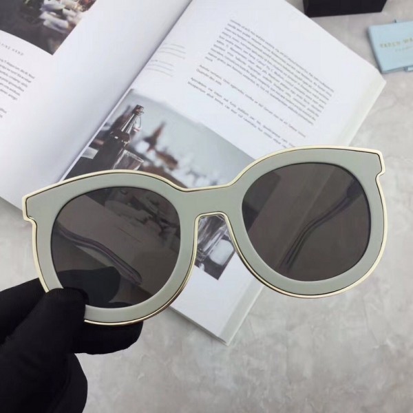 Karen Walker Eyewear Oversized Sunglasses Grey Frame Black Lenses