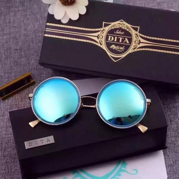 Dita Freebird 21012 Polarized Round Sunglasses Blue