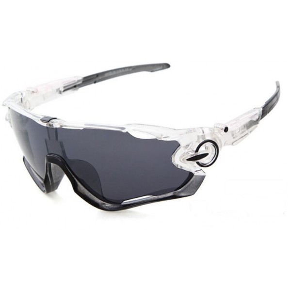 Oakley Jawbreaker Sunglasses Transparent Black Frame Gray Iridium Lens