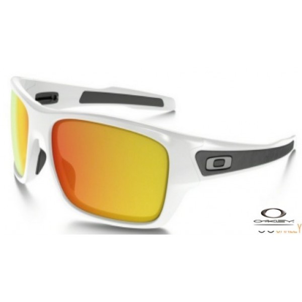 Oakley Turbine Sunglasses White Frame Fire Iridium Lens