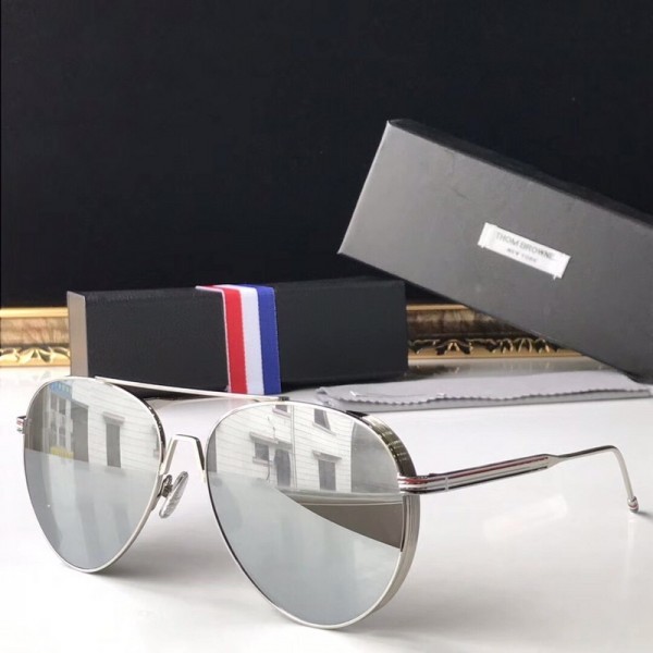 Thom Browne TB-126 Fashion Sunglasses Silver Lenses