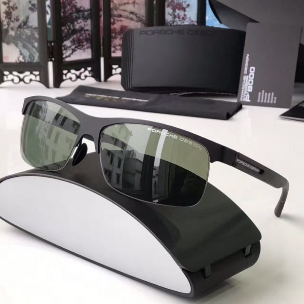 Porsche Design Black Lens P8584 Sunglasses Army Green