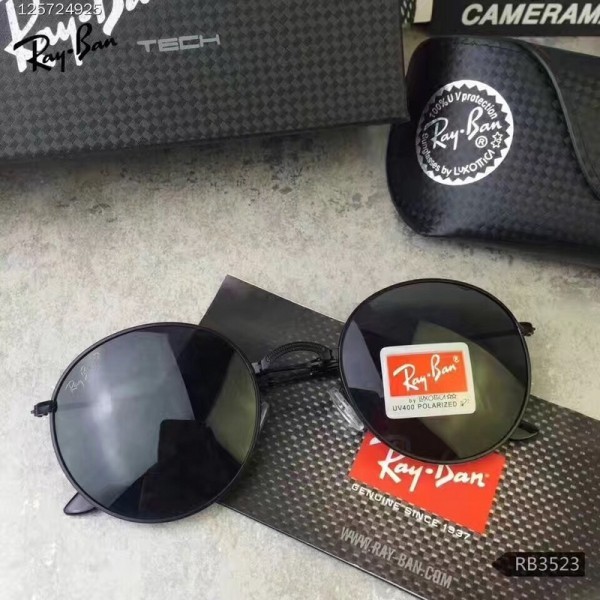 Men's Women's Ray Ban Floding Polarized Reto Sunglasses Black