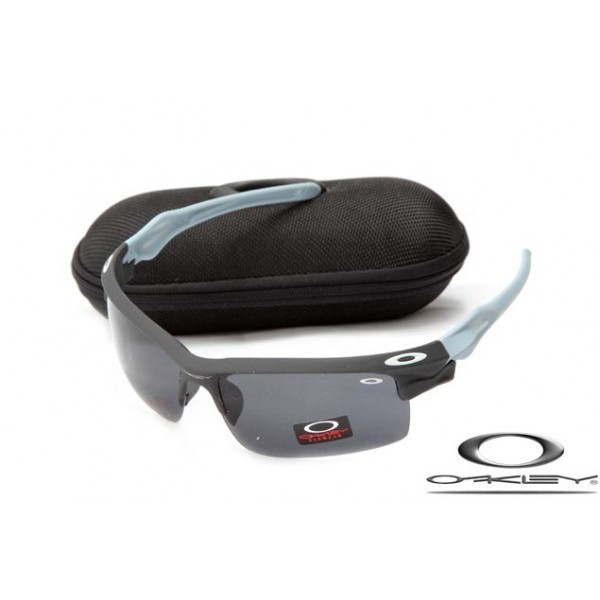 Wholesale Oakley Fast Jacket Sunglasses Reluster Black Frame Gray Lens For Sale