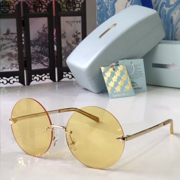 Karen Walker Round Jelly Sunglasses Light Yellow Lenses