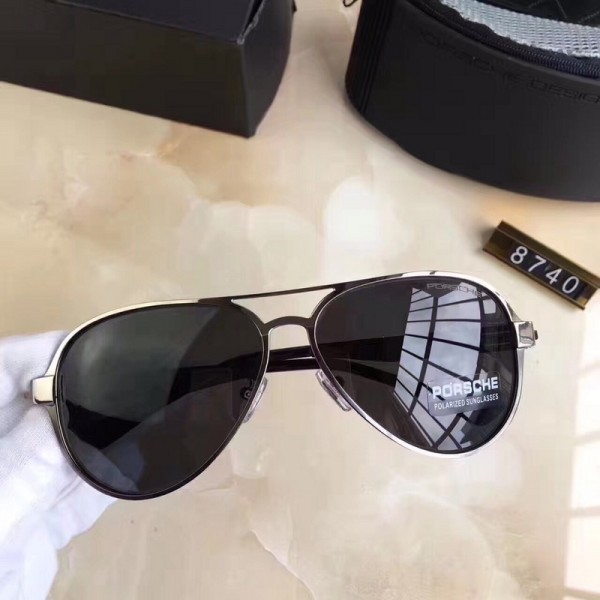 Porsche Design Black P8740 Aviators Sunglasses