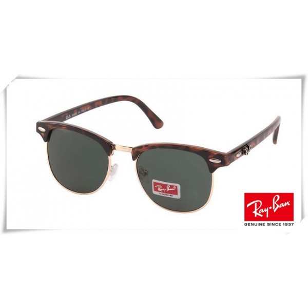 Ray Ban RB3016 Classic Clubmaster Sunglasses Tortoise Frame Grey Lens