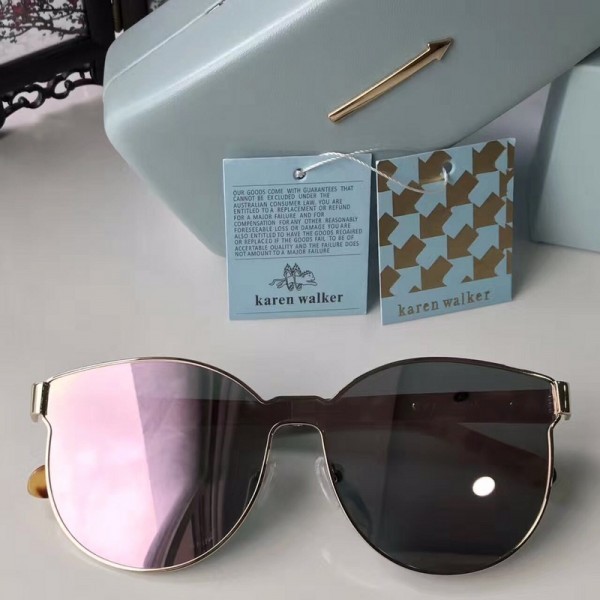 Men's Women's Karen Walker Sunglasses Havana Legs Pink Black