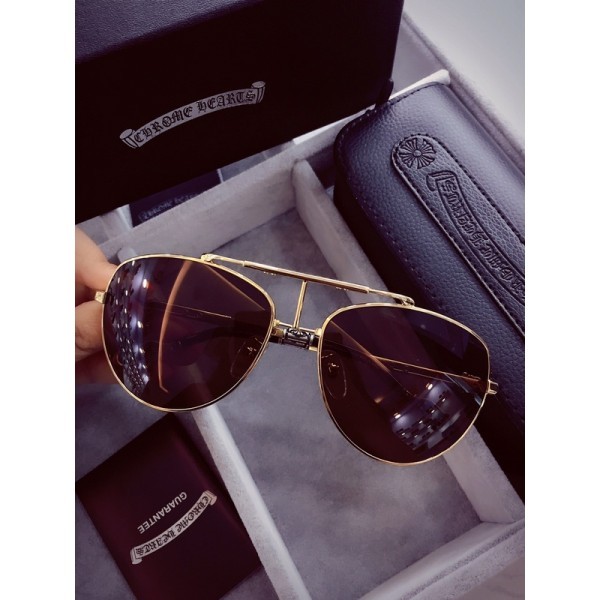 Chrome Hearts Fashion Glasses Pen Adjustable Brown Gold