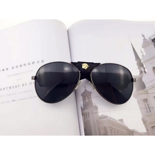 Versace Medusa Visor Sunglasses Black Lenses