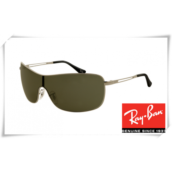 Ray Ban RB3466 Sunglasses Gunmetal Frame Green Lens