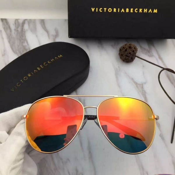 Victoria Beckham Classic Victoria Mirrored Sunglasses Orange