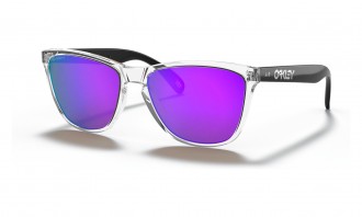 Oakley Frogskins 35th Anniversary Sunglasses Polished Clear Frame Prizm Violet Lens