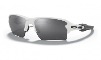 Oakley Flak 2.0 Xl Sunglasses Polished White Black Frame Prizm Black Polarized Lens