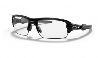 Oakley Flak Xs Youth Fit Sunglasses Polished Black Frame Clear Lens