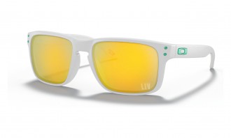 Oakley Limited Edition Super Bowl Liv Holbrook Sunglasses Matte White Frame Prizm 24k Polarized Lens