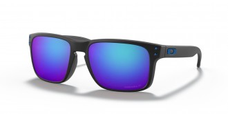 Oakley Holbrook Low Bridge Fit sunglasses Matte Black frame Prizm Sapphire Polarized lens