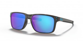 Oakley Holbrook Mix Low Bridge Fit sunglasses Matte Black Tortoise frame Prizm Sapphire Polarized lens