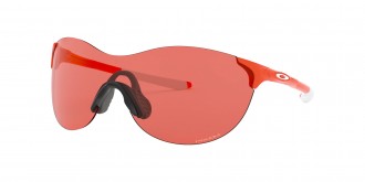Oakley EVZero Ascend sunglasses Safety Orange frame Prizm Peach lens