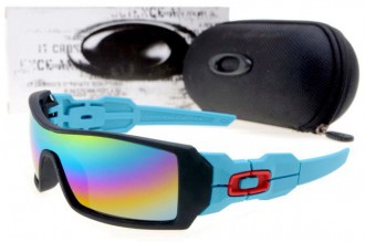 Oakley oil rig sunglasses in neon blue / black / camo iridium