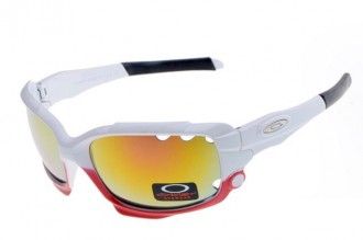 Oakley limited edition fathom racing jacket sunglasses in white / fire iridium