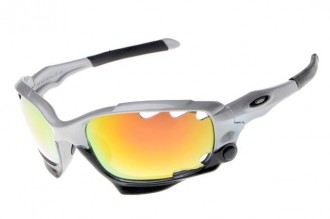 oakley limited edition fathom racing jacket sunglasses in grey / fire iridium