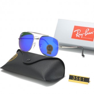 Ray Ban RB3561 Sunglasses Dark Blue/Gray with Black