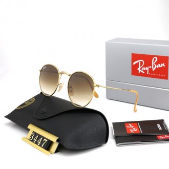 Ray Ban RB3447 Sunglasses Light Brown/Gold