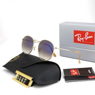 Ray Ban RB3447 Sunglasses Gradient Purple/Gold with Yellow
