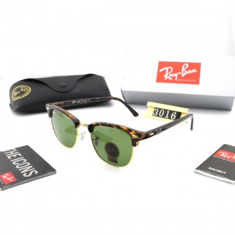 Ray Ban RB3016 Sunglasses Green/Gold with Brown
