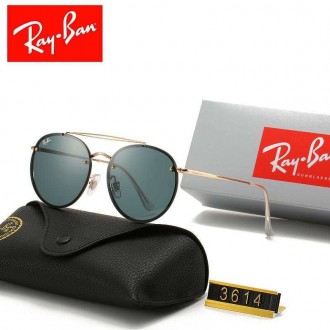 Ray Ban RB3614 Sunglasses Green/Gold