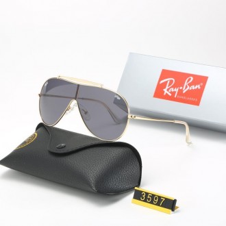 Ray Ban RB3597 Sunglasses Black/Gold