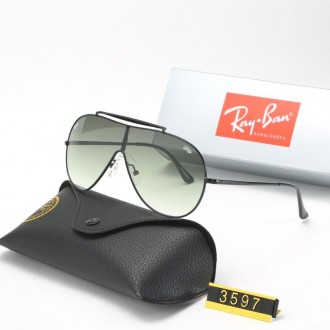 Ray Ban RB3597 Sunglasses Green/Gold