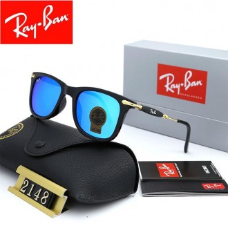 Ray Ban RB2148 Sunglasses Ice Blue/Gold with Black