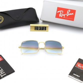 Ray Ban RB1971 Sunglasses Gradient Light Blue/Gold