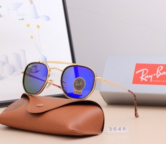 Ray Ban RB3648 Sunglasses Dark Blue/Gold with Red